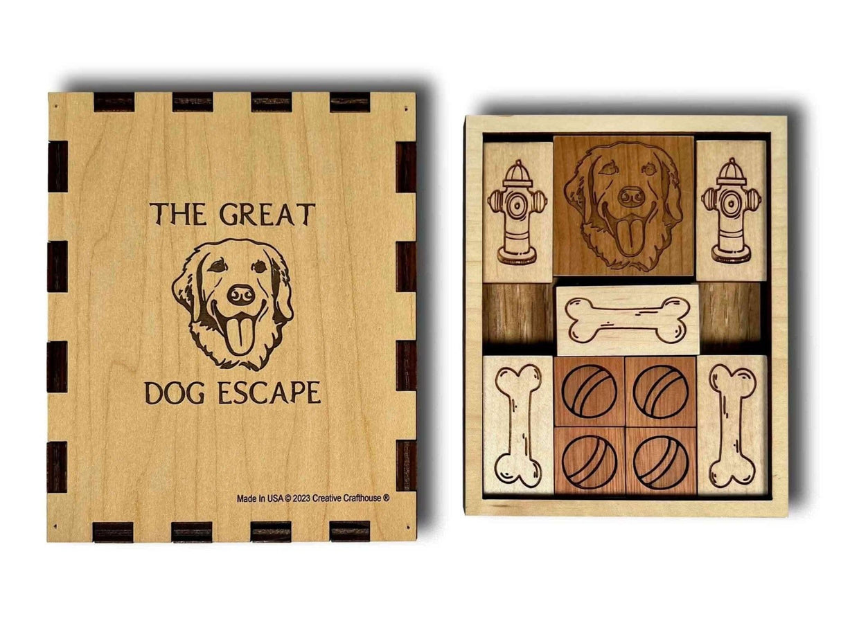 Great Dog Escape - Wooden Sliding Brain Teaser Puzzle - Creative Crafthouse