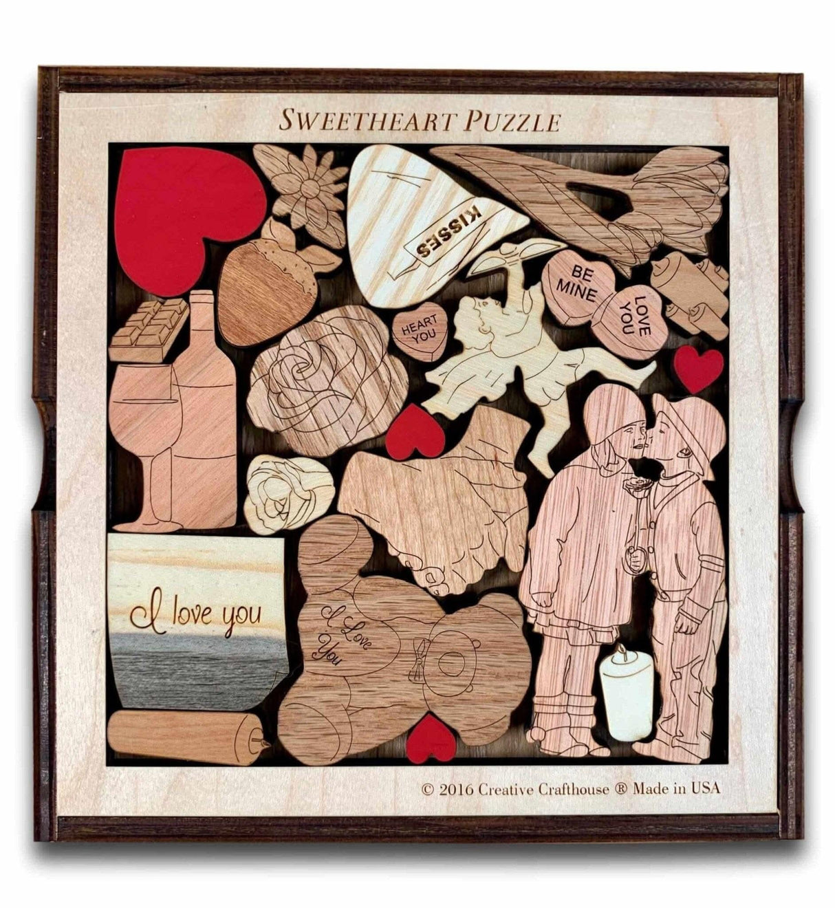 Handcrafted Sweetheart Puzzle – Unique Gift for Girlfriend or Wife - Creative Crafthouse