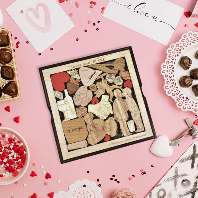 Handcrafted Sweetheart Puzzle – Unique Gift for Girlfriend or Wife - Creative Crafthouse