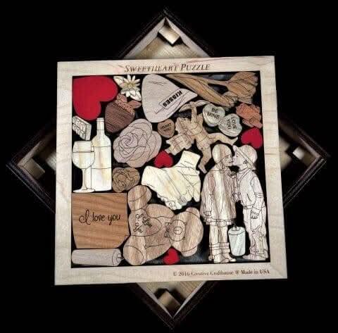 Handcrafted Sweetheart Puzzle – Unique Gift for Girlfriend or Wife - Creative Crafthouse