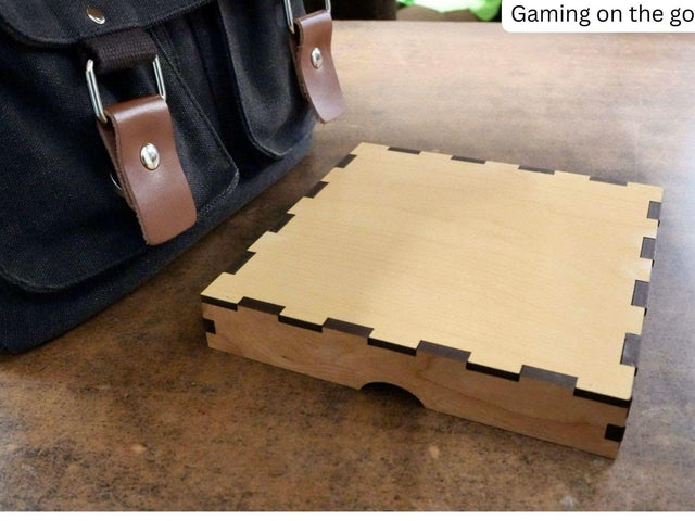 Handmade Fox and Geese Game Set with Travel Cover | Personalized Wooden Board Game | Made in Hudson, Florida by Creative Crafthouse - Creative Crafthouse