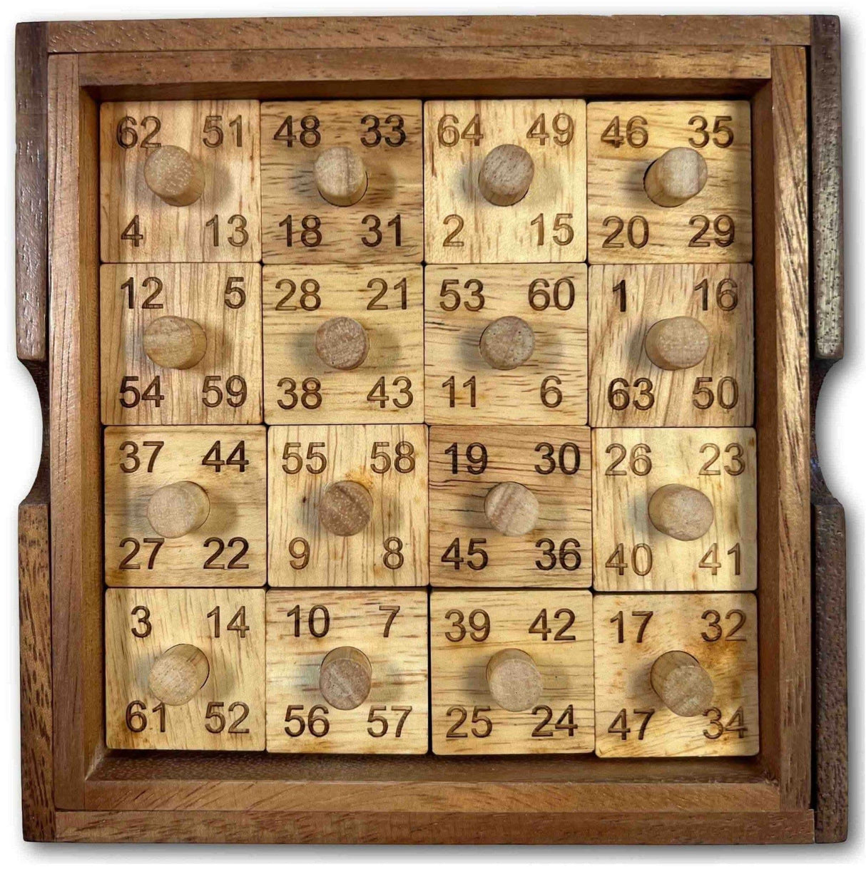 Hard Puzzle for Adults - Most Perfect Square 64 - Fascinating Wooden Math Puzzle - Wood Brain Teaser Puzzle Gift - Creative Crafthouse