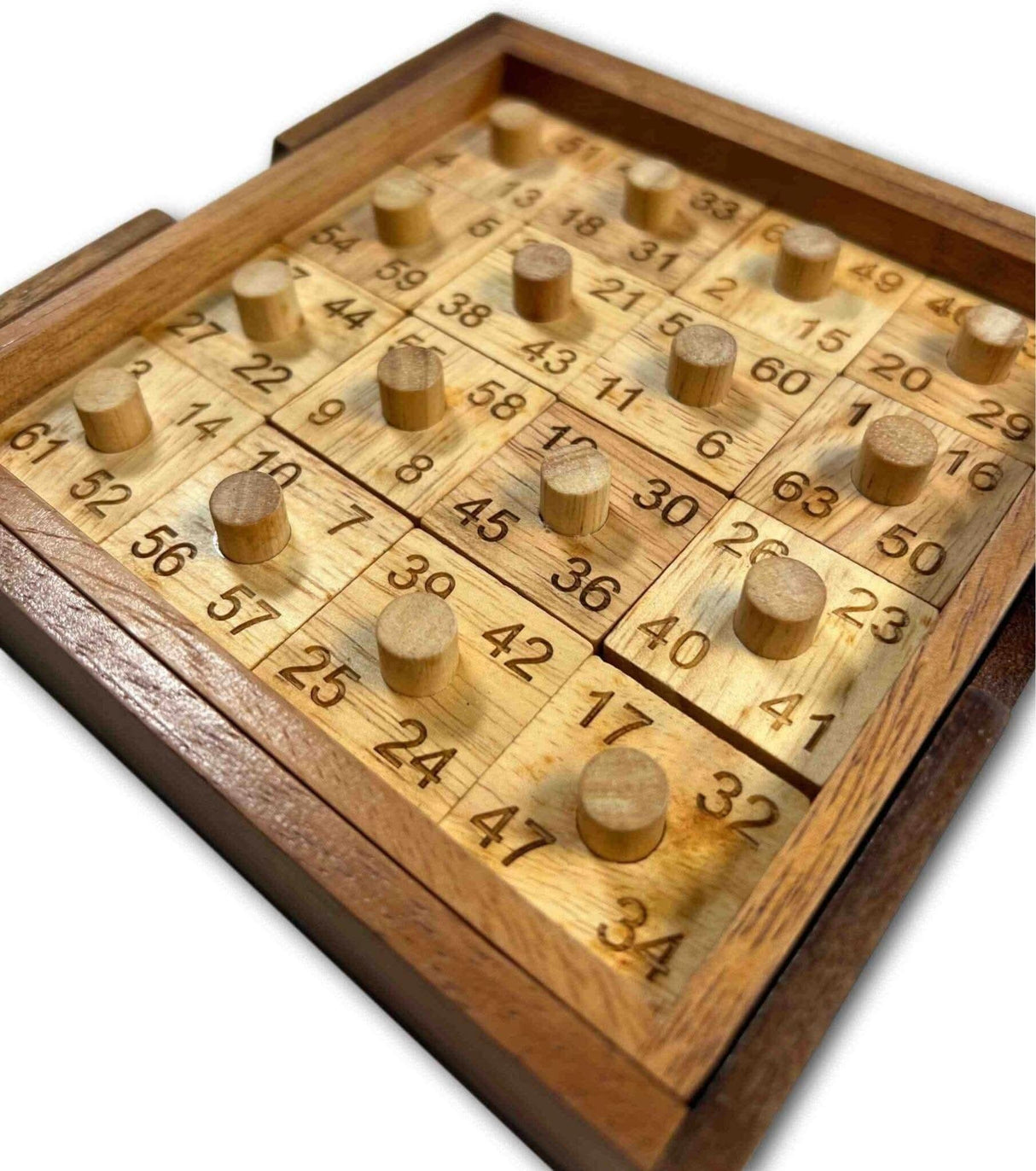 Hard Puzzle for Adults - Most Perfect Square 64 - Fascinating Wooden Math Puzzle - Wood Brain Teaser Puzzle Gift - Creative Crafthouse