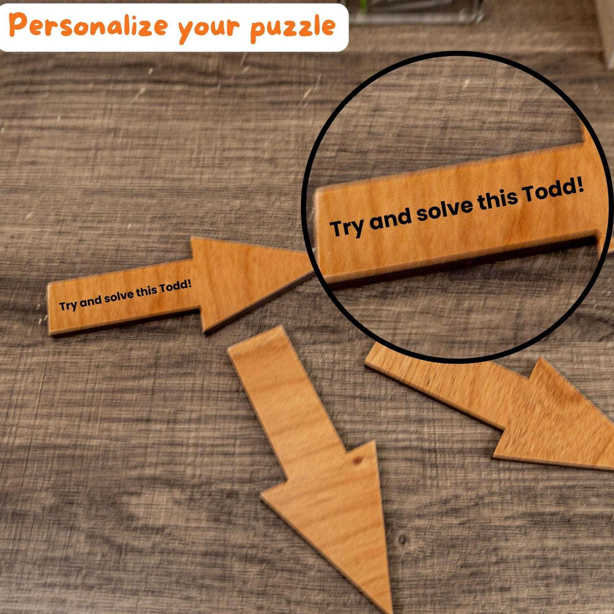 Stocking Stuffer for Puzzle Nerds - The Hidden Arrow Puzzle - 4 Piece Brain Teaser - Gifts Under 20 Dollars - Creative Crafthouse
