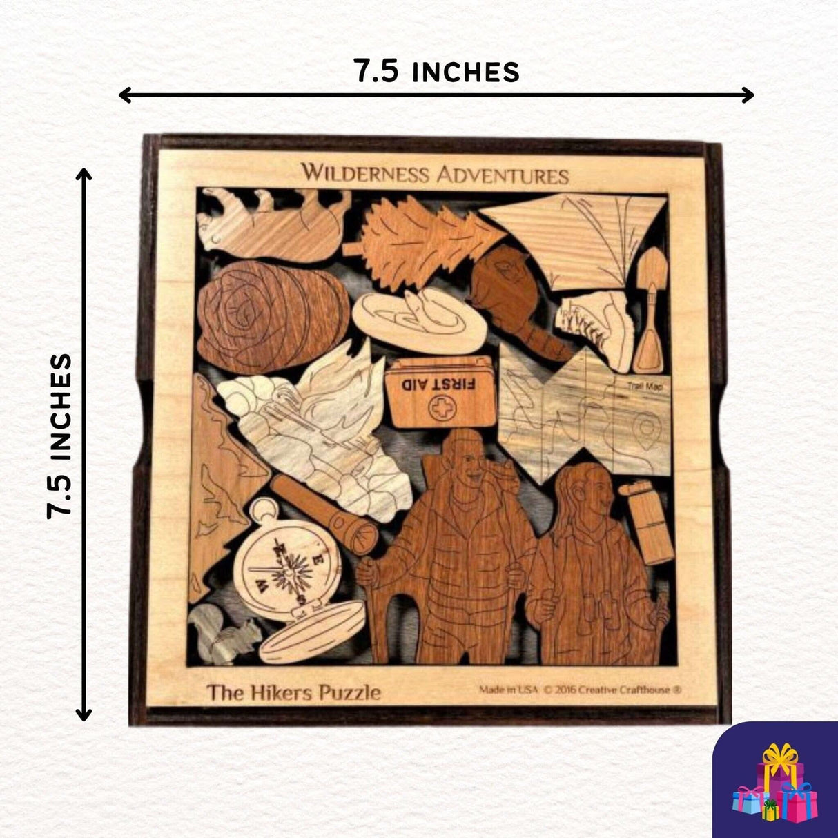 Hiker's Puzzle - Wilderness Adventure - artistic and challenging - can be personalized - Creative Crafthouse