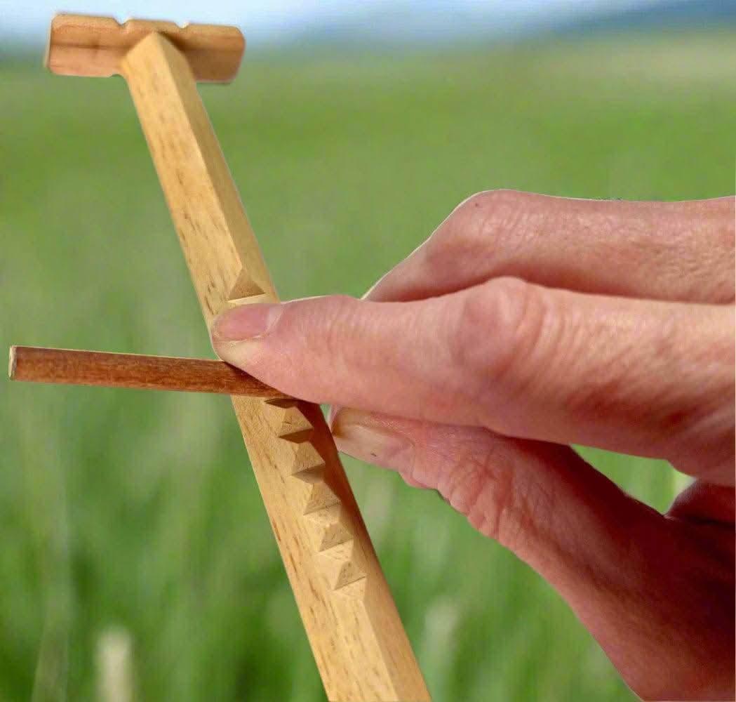 Hooey Stick, Gee Haw Whimmy Diddle or Truth Stick with String - A Classic Wooden Puzzle Toy - Creative Crafthouse