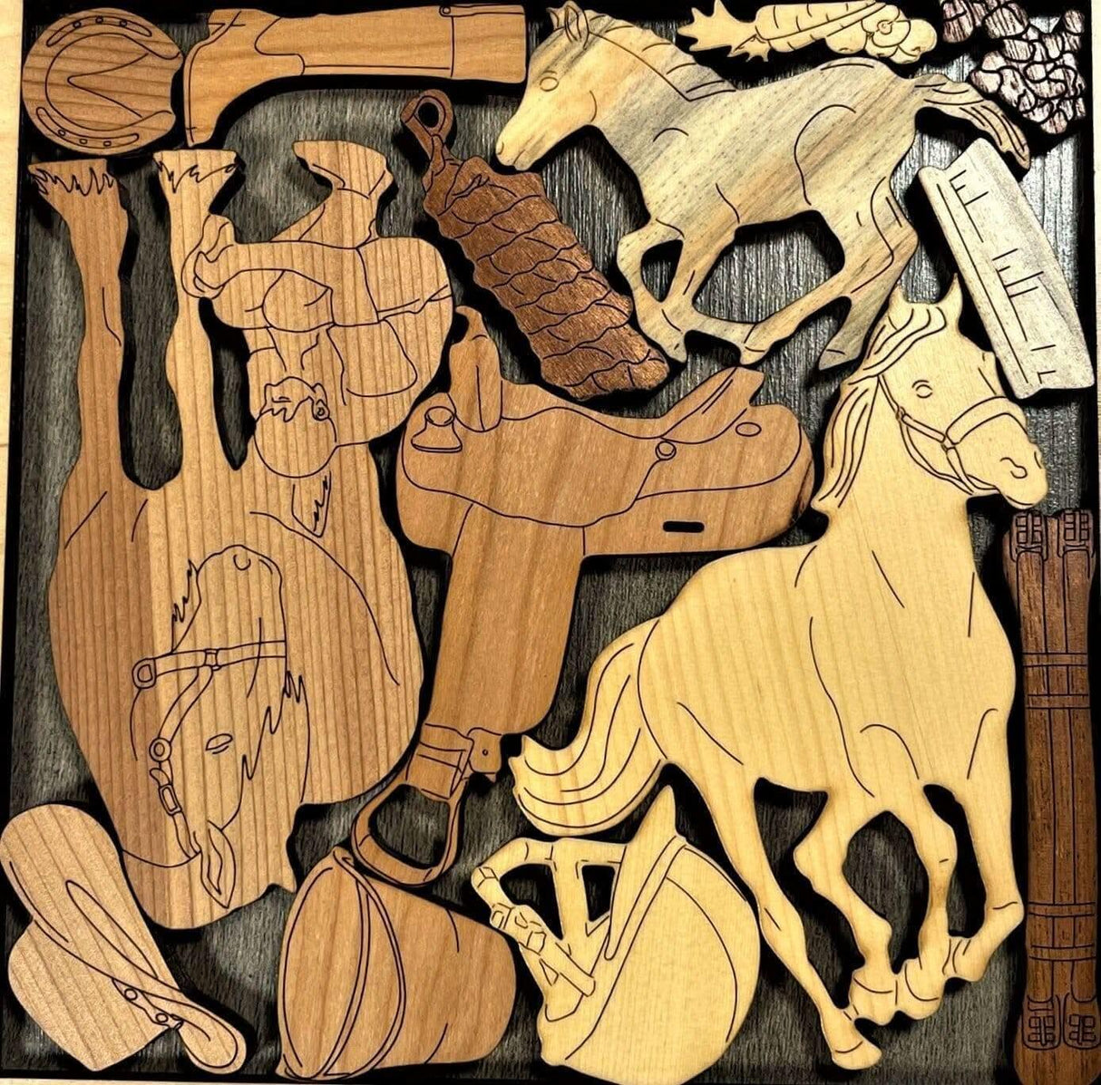 Horse Lovers Puzzle - The Equestrian Challenge Brain Teaser - artistic and challenging - can be personalized - Creative Crafthouse