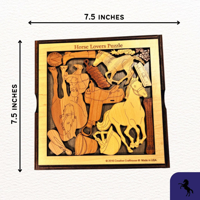 Horse Lovers Puzzle - The Equestrian Challenge Brain Teaser - artistic and challenging - can be personalized - Creative Crafthouse