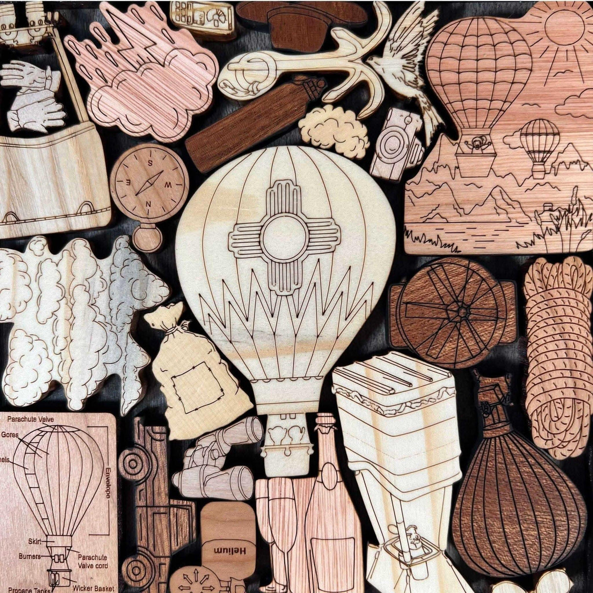 Hot Air Balloon Fanatic - artistic and challenging - can be personalized - Creative Crafthouse
