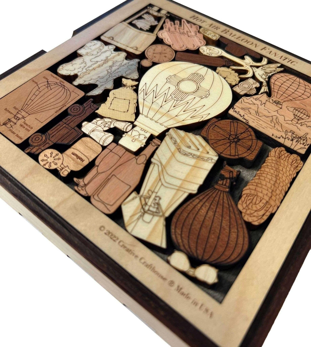 Hot Air Balloon Fanatic - artistic and challenging - can be personalized - Creative Crafthouse