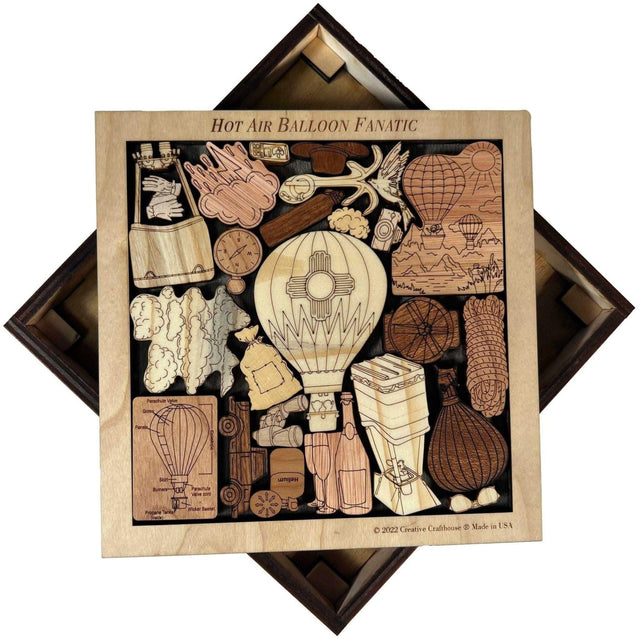 Hot Air Balloon Fanatic - artistic and challenging - can be personalized - Creative Crafthouse