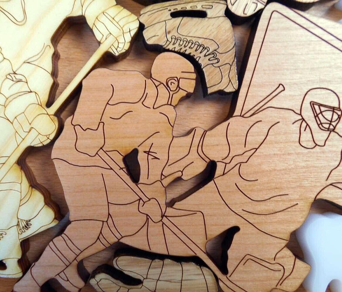 Ice Hockey Fanatics Puzzle – Artistic & Challenging Brain Teaser - can be personalized - Creative Crafthouse