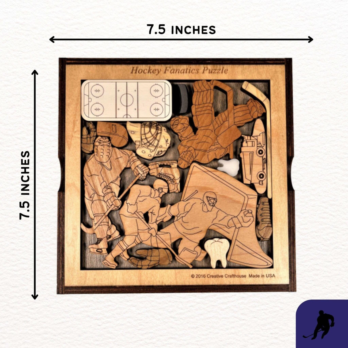 Ice Hockey Fanatics Puzzle – Artistic & Challenging Brain Teaser - can be personalized - Creative Crafthouse