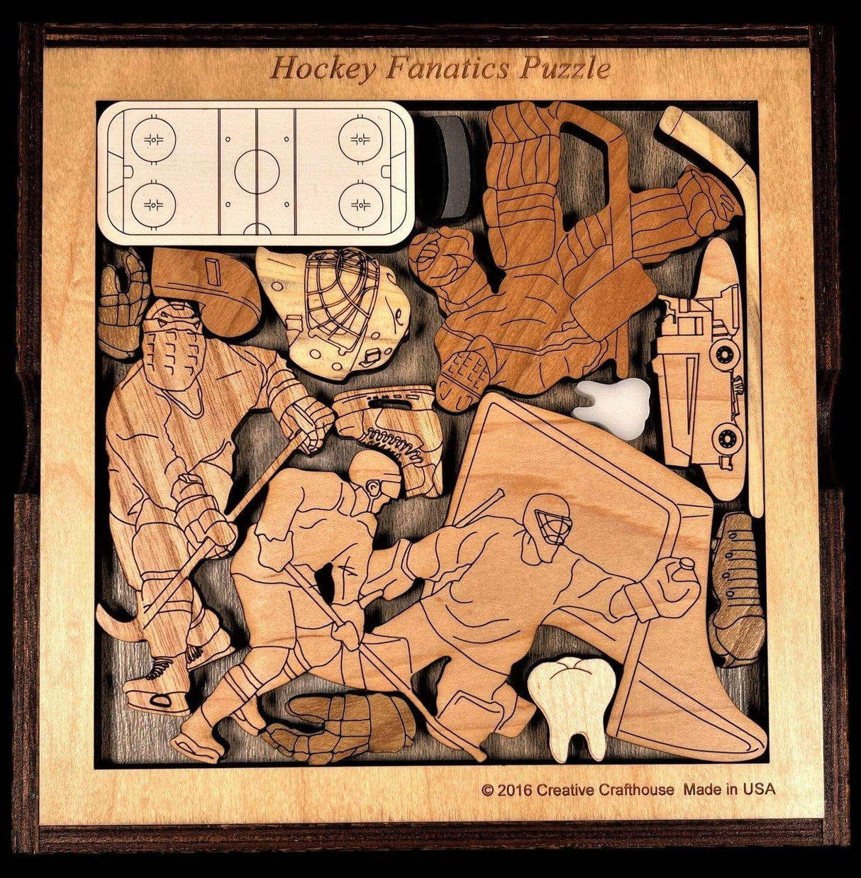 Ice Hockey Fanatics Puzzle – Artistic & Challenging Brain Teaser - can be personalized - Creative Crafthouse