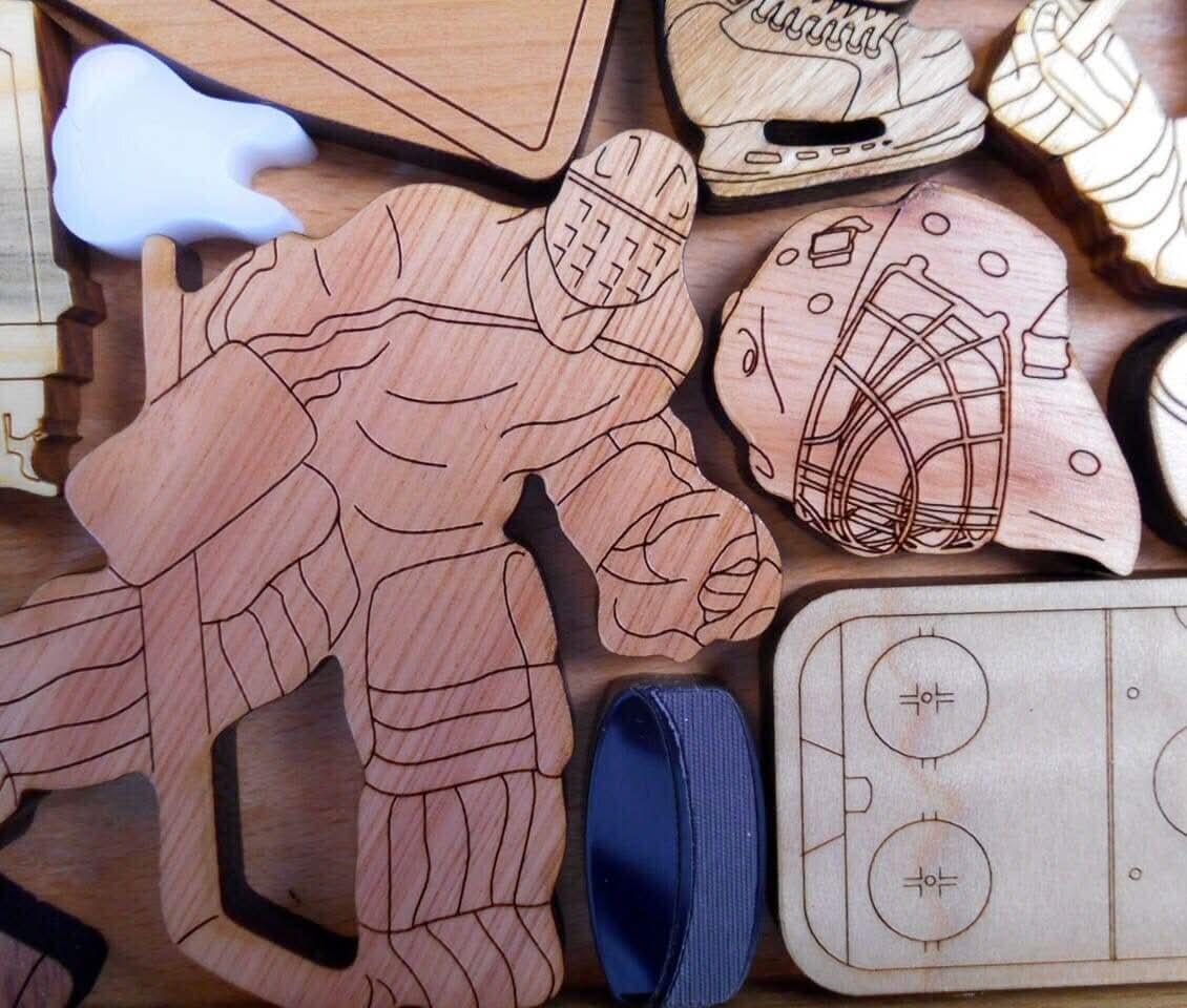 Ice Hockey Fanatics Puzzle – Artistic & Challenging Brain Teaser - can be personalized - Creative Crafthouse