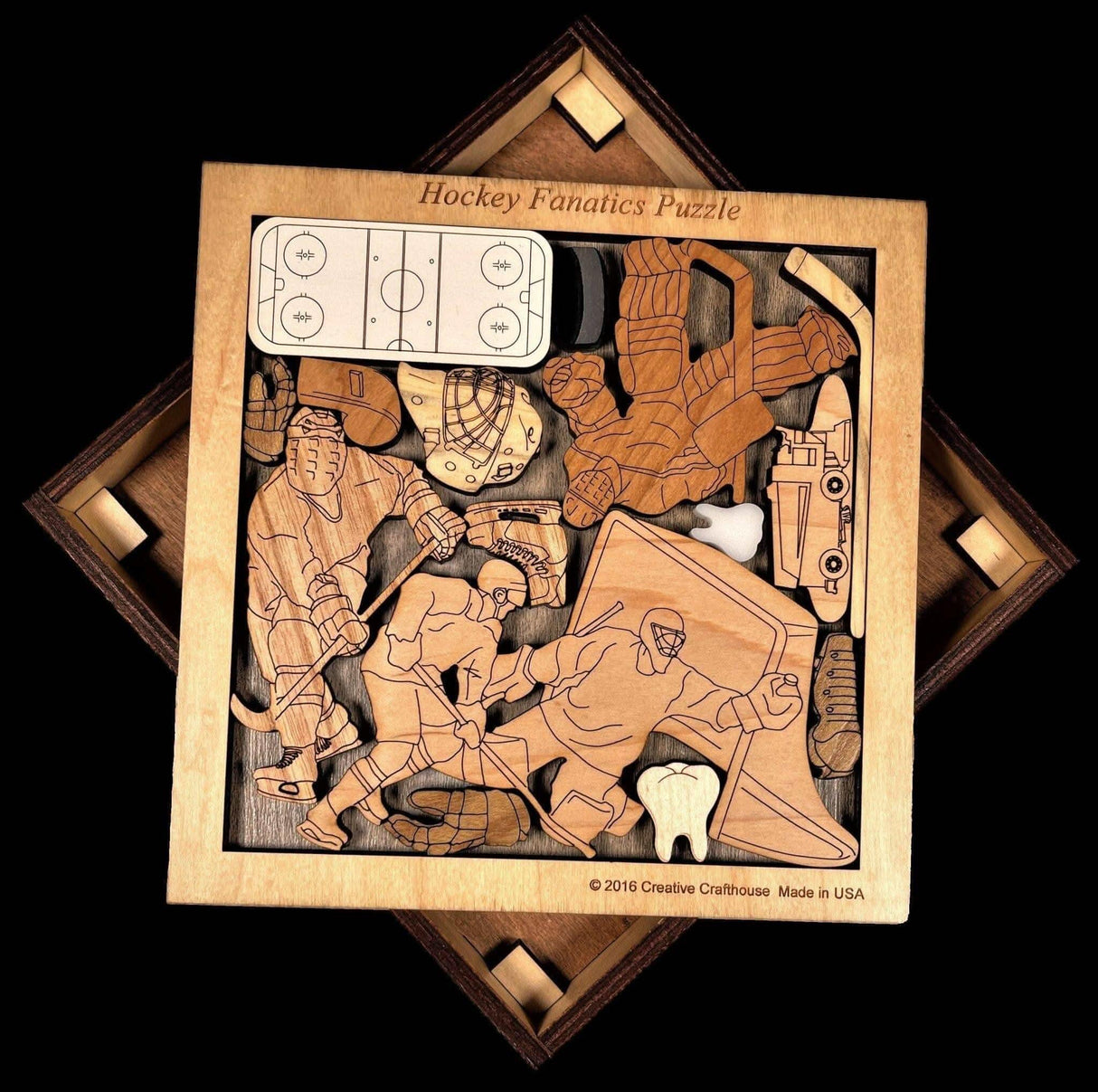 Ice Hockey Fanatics Puzzle – Artistic & Challenging Brain Teaser - can be personalized - Creative Crafthouse