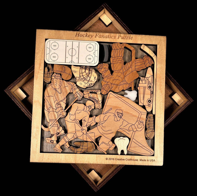 Ice Hockey Fanatics Puzzle – Artistic & Challenging Brain Teaser - can be personalized - Creative Crafthouse