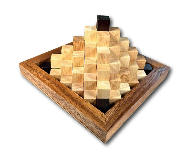 Impossible 3d Puzzle for Adults - The Crazy Pyramid Brain Teaser - Extreme Challenge & Very Hard 20 Piece Wood Puzzle - Christmas Gift - Creative Crafthouse