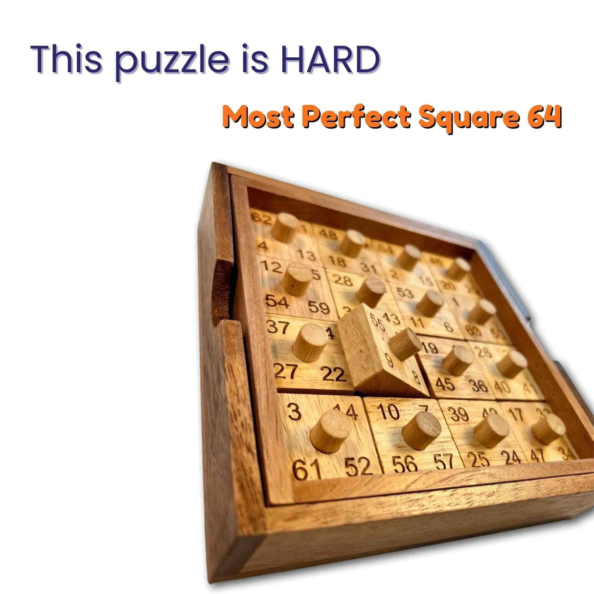Impossible Puzzle Gift Set for Adults – Dodecagon Dilemma & Most Perfect Square 64 - Two Wood Brain Teasers Gifts for Hard to Buy for People - Creative Crafthouse