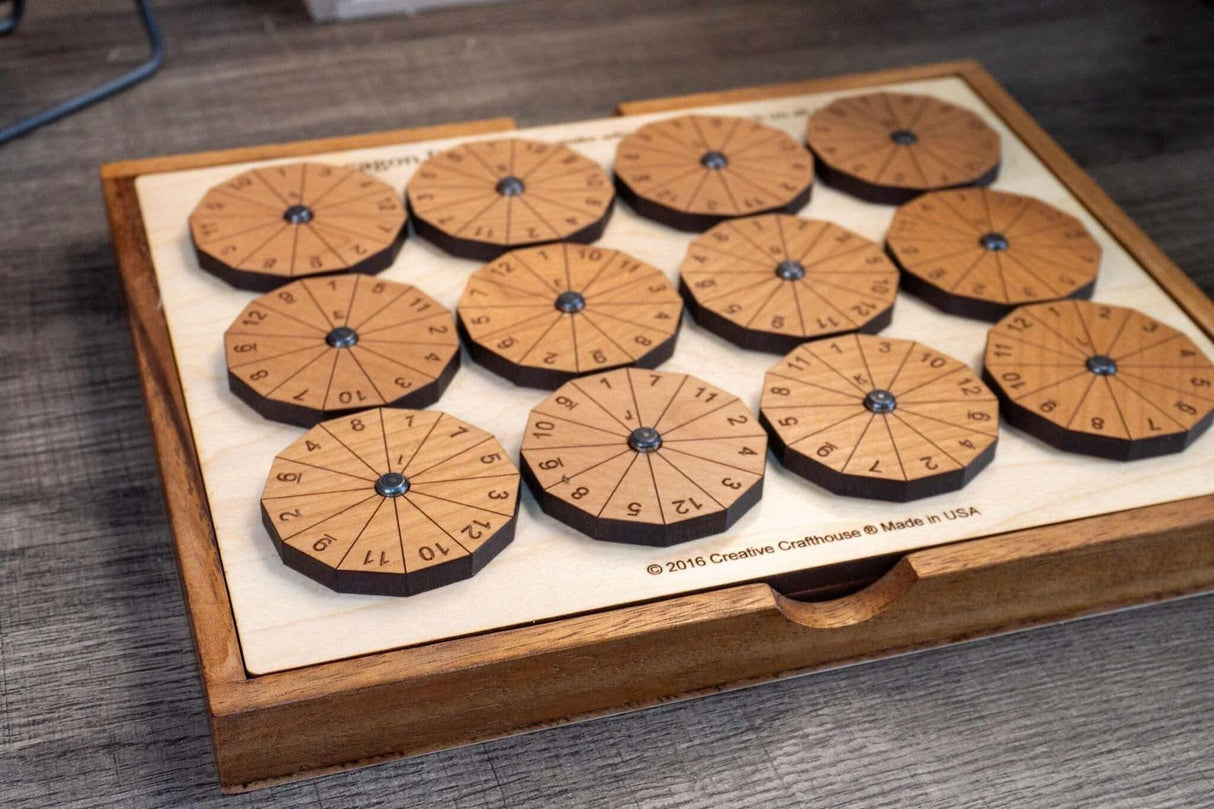 Impossible Puzzle Gift Set for Adults – Dodecagon Dilemma & Most Perfect Square 64 - Two Wood Brain Teasers Gifts for Hard to Buy for People - Creative Crafthouse