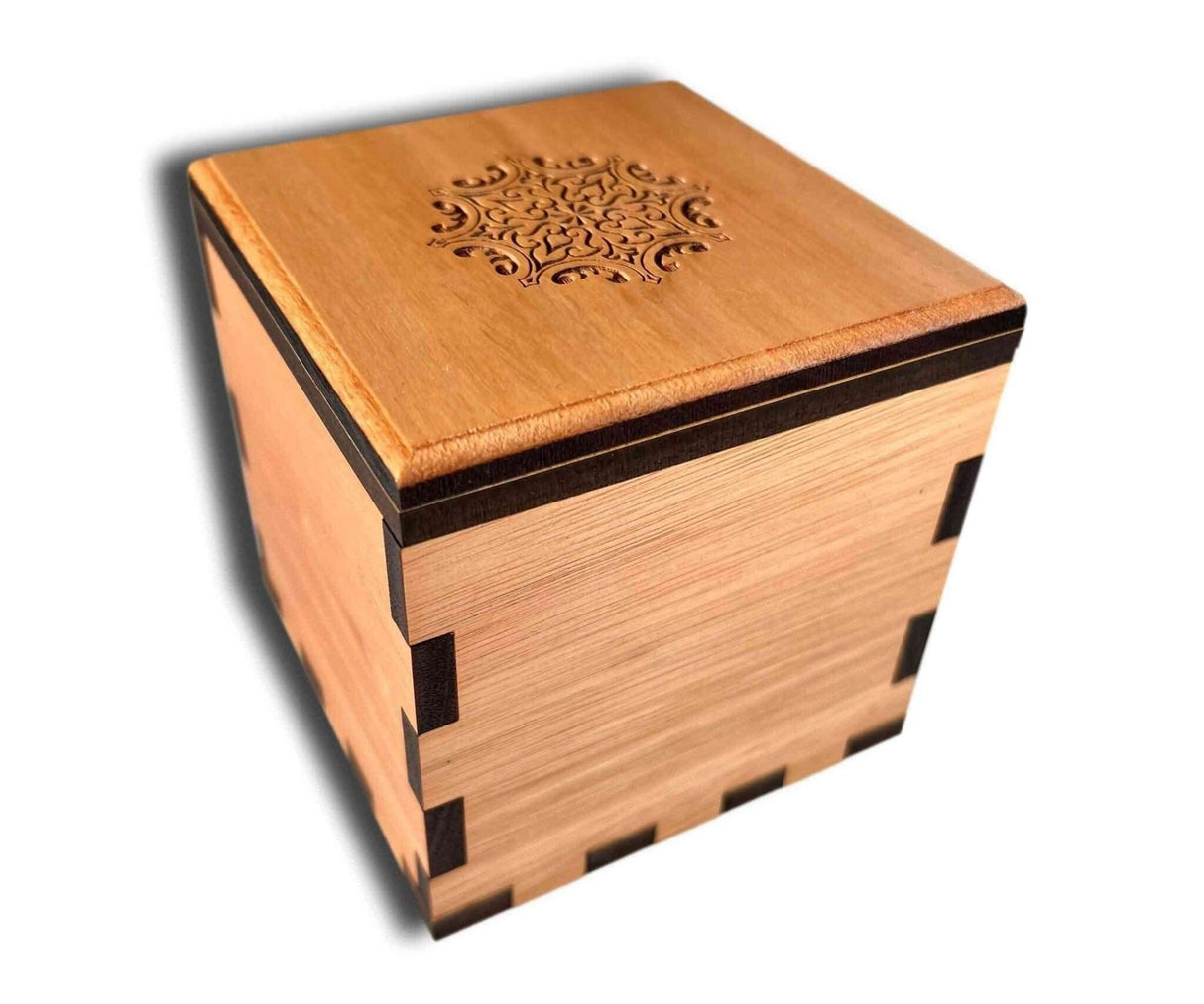 IQ Puzzle Box | Wooden Secret Lock Box | Stash Box Made in the USA from Eucalyptus Wood | Will easily fit Gift Cards, Money, Jewelry - Creative Crafthouse