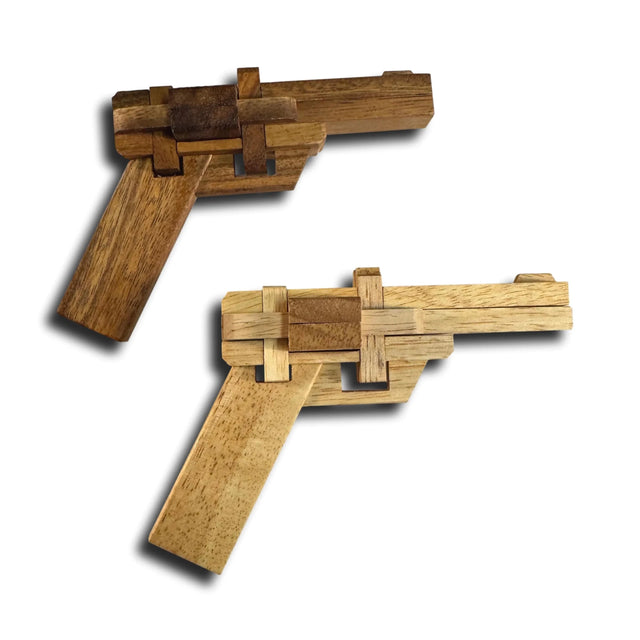Kumiki Pistol Puzzle – Wooden Interlocking Brain Teaser - Creative Crafthouse