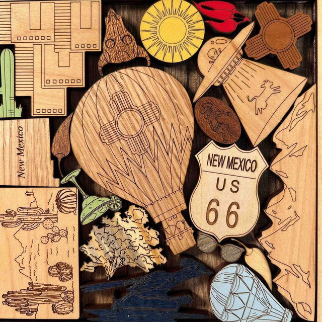 Land of Enchantment - New Mexico Puzzle - artistic and challenging - can be personalized - Creative Crafthouse