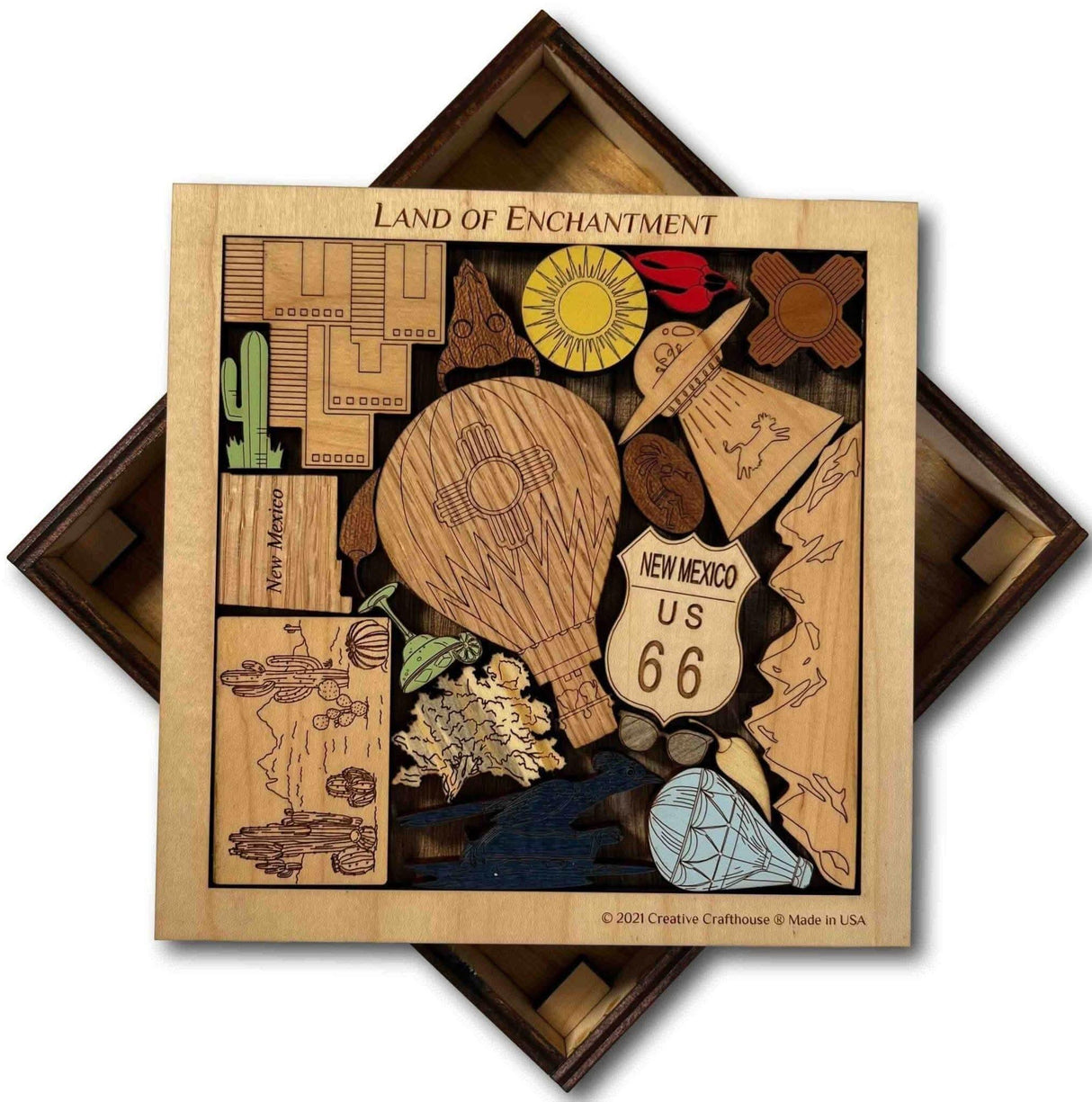 Land of Enchantment - New Mexico Puzzle - artistic and challenging - can be personalized - Creative Crafthouse