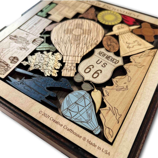 Land of Enchantment - New Mexico Puzzle - artistic and challenging - can be personalized - Creative Crafthouse