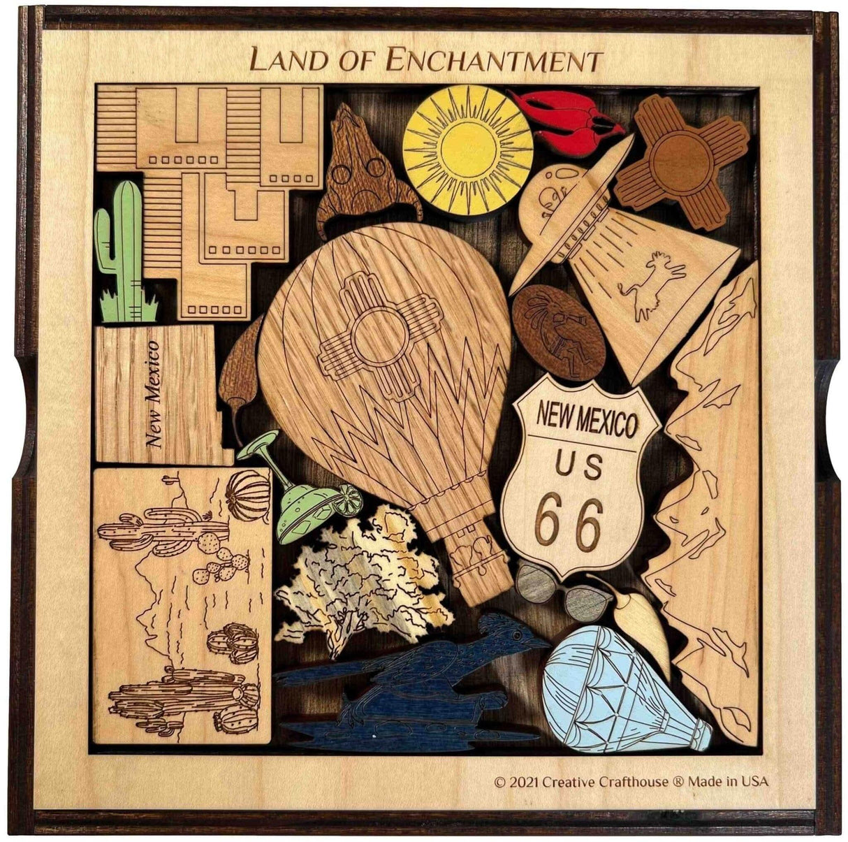 Land of Enchantment - New Mexico Puzzle - artistic and challenging - can be personalized - Creative Crafthouse