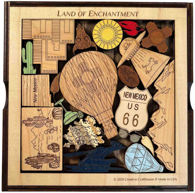 Land of Enchantment - New Mexico Puzzle - artistic and challenging - can be personalized - Creative Crafthouse