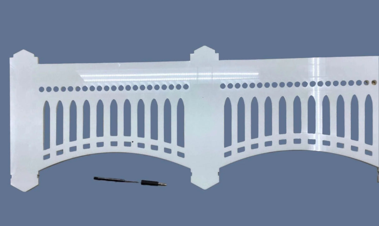 Yankee Stadium Facade LARGE 10.6in by 82in White Acrylic - Baseball Decoration - Wall Trim - Sports Wall Hanging - Creative Crafthouse
