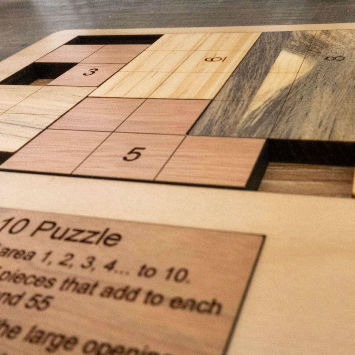 Last Minute Gift for the Grandkids - Personalizable Montessori Math Puzzle For Toddlers - The Counting 10 Wood Puzzle - Creative Crafthouse