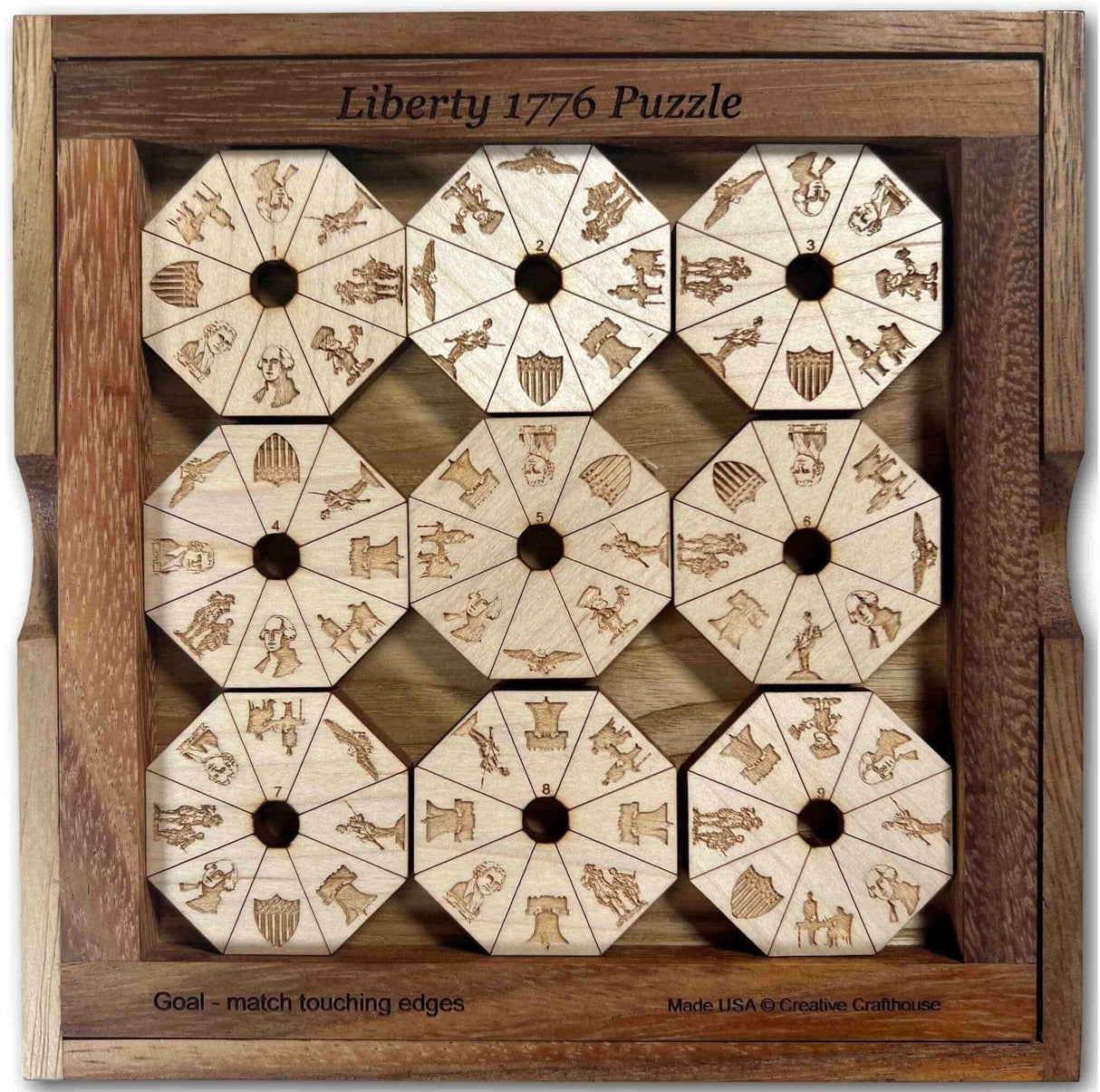 Liberty 1776 Edge Matching Brainteaser Puzzle - Creative Crafthouse