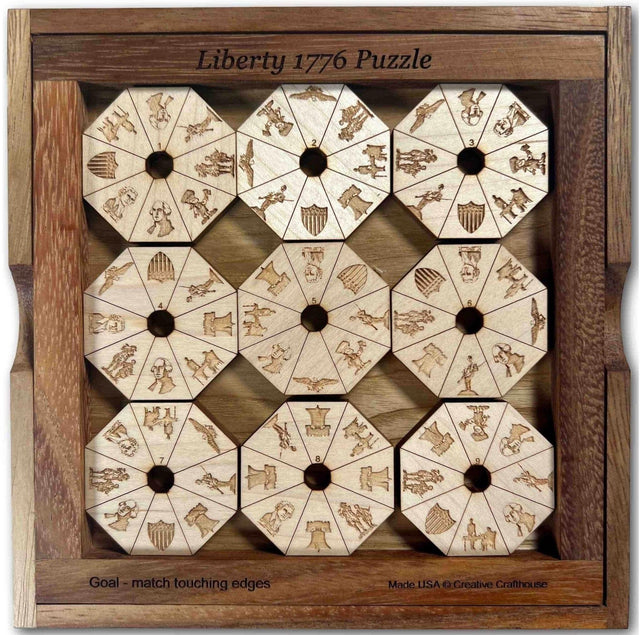 Liberty 1776 Edge Matching Brainteaser Puzzle - Creative Crafthouse