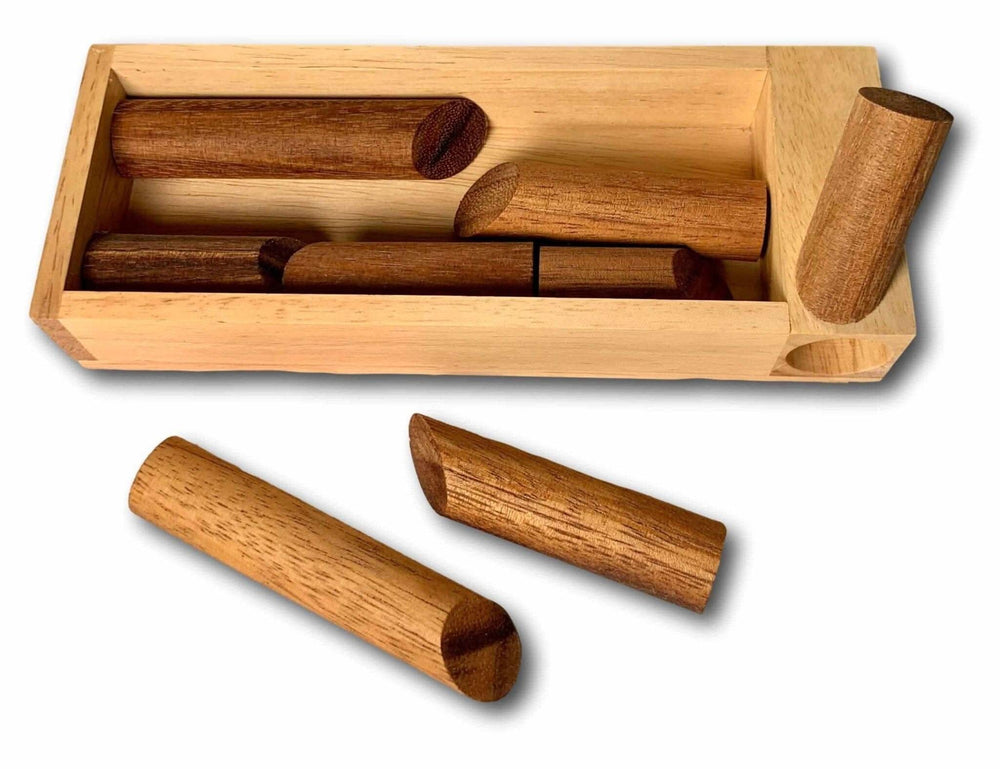 Log Jam Wood Puzzle - Unique Wooden Logic Puzzle - Wood Mechanical Puzzle - Creative Crafthouse