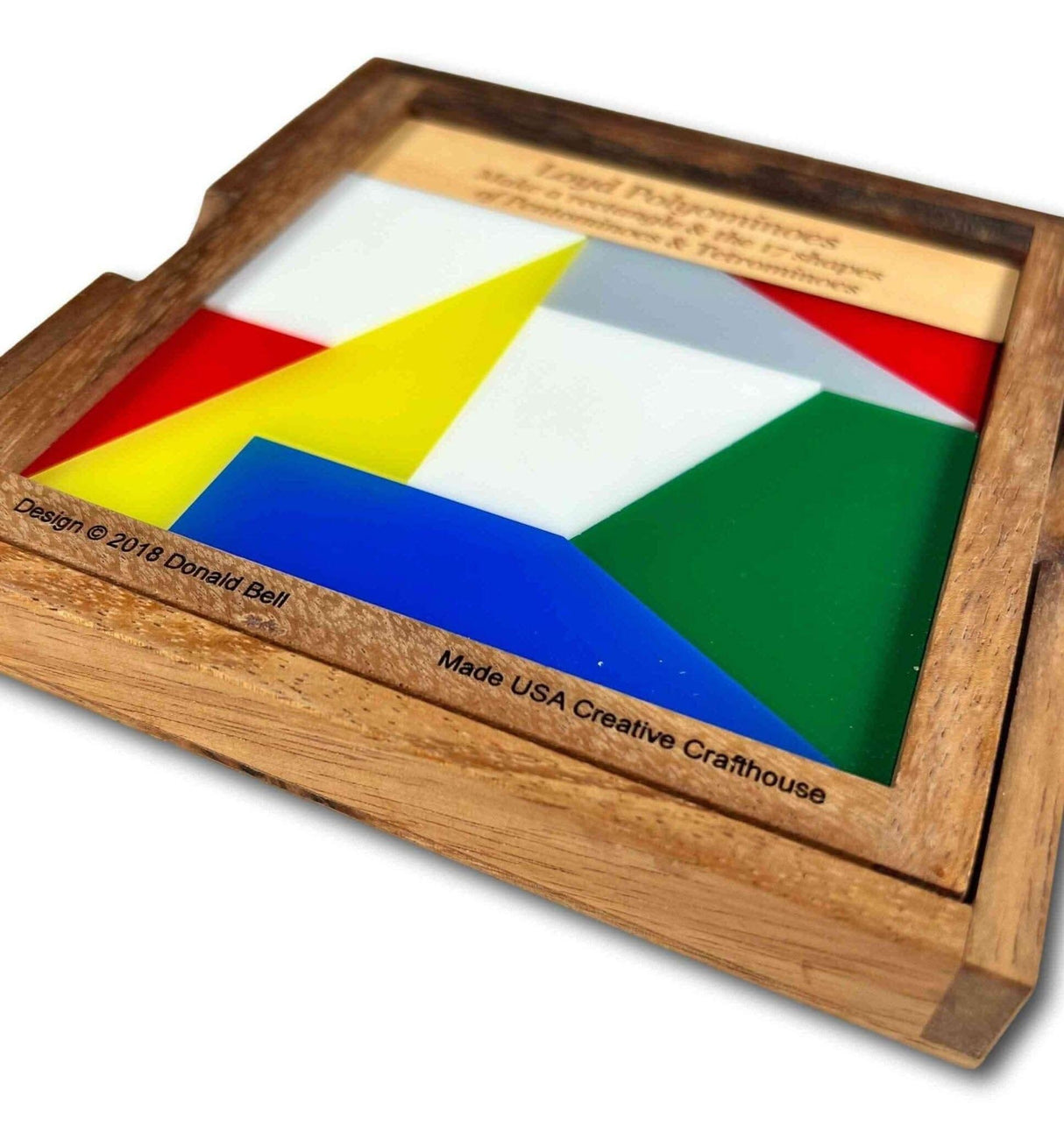 Loyd Polyominoes Brain Teaser – 2018 Puzzle Design - Eight Pieces Make the Rectangle Plus 17 Shapes - Creative Crafthouse