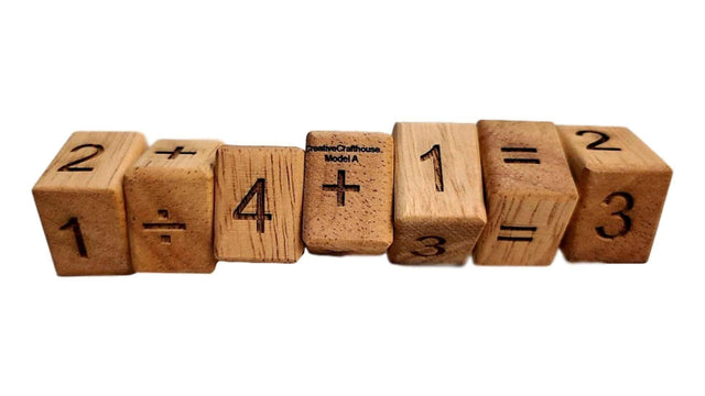 Math Snake 7 Wood Puzzle - Learn and Teach Elementary Grade Math - Gift for Kids - Gifts Under 10 Dollars - Creative Crafthouse