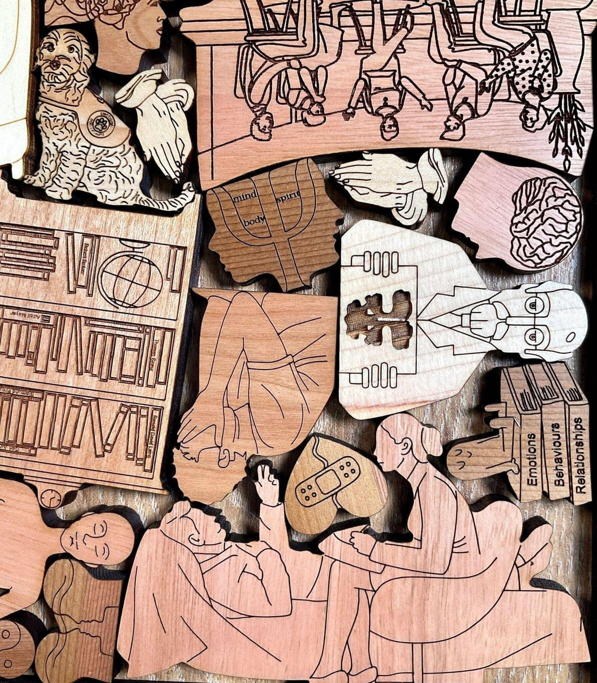 Mental Health Puzzle Series; select: Therapist, Counselor, or Mental Health option - Creative Crafthouse