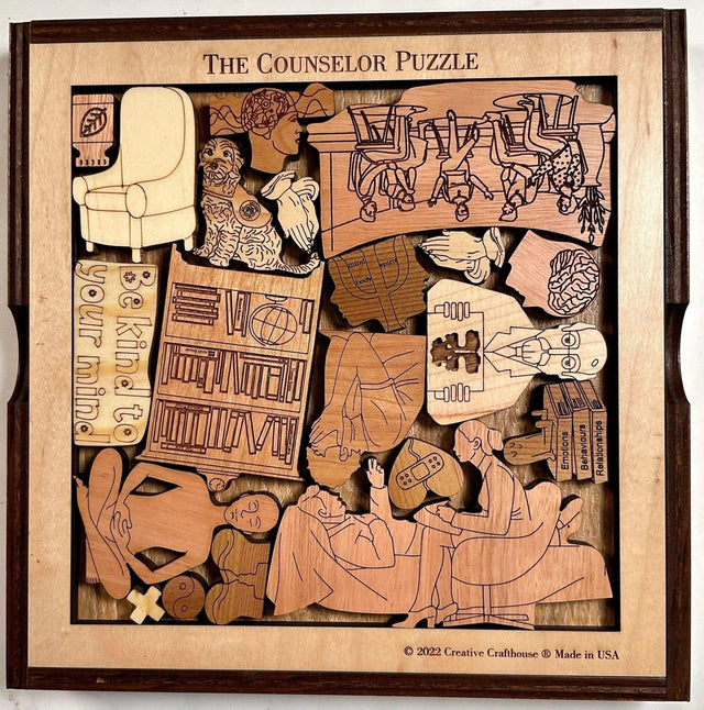 Mental Health Puzzle Series; select: Therapist, Counselor, or Mental Health option - Creative Crafthouse