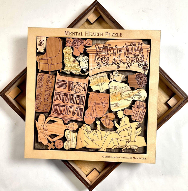 Mental Health Puzzle Series; select: Therapist, Counselor, or Mental Health option - Creative Crafthouse