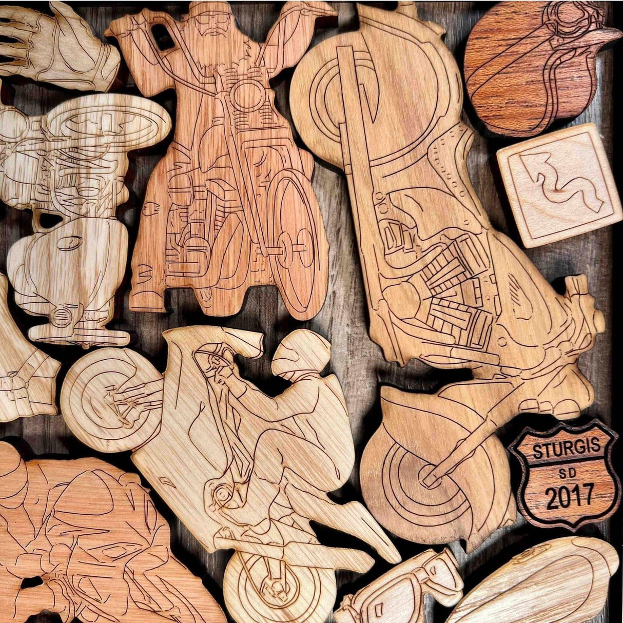 Motorcycle Rally - The Biker’s Brain Teaser Puzzle - artistic and challenging - can be personalized - Creative Crafthouse