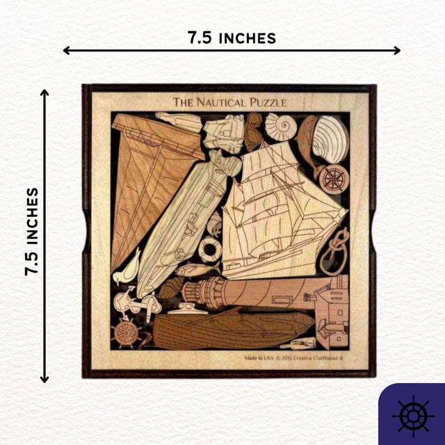 Nautical Challenge Puzzle - Boaters Beware - artistic and challenging - can be personalized - Creative Crafthouse