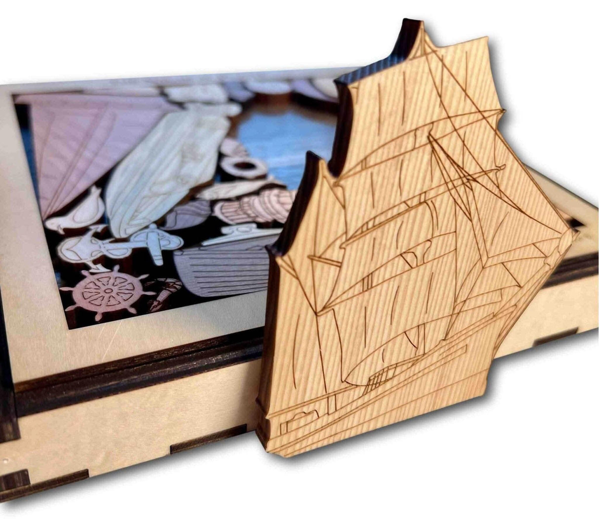 Nautical Challenge Puzzle - Boaters Beware - artistic and challenging - can be personalized - Creative Crafthouse