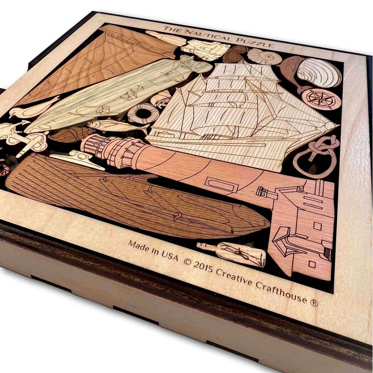 Nautical Challenge Puzzle - Boaters Beware - artistic and challenging - can be personalized - Creative Crafthouse