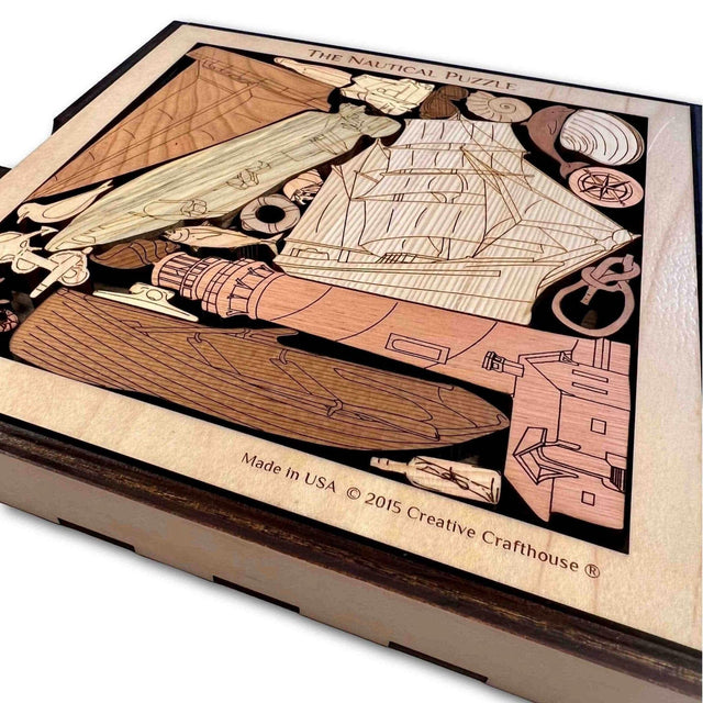 Nautical Challenge Puzzle - Boaters Beware - artistic and challenging - can be personalized - Creative Crafthouse