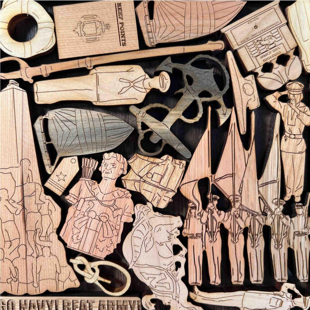 Naval Academy Puzzle – Challenging & Artistic Wood Brain Teaser - Gradutation Gift That Can be Personalized - Creative Crafthouse