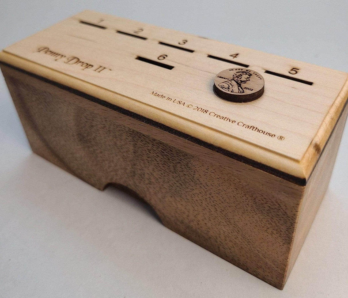 NEW Penny Drop II Game - Maple Top With Hardwood Box - Family Game or bar game - Creative Crafthouse