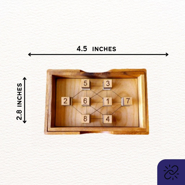 No Connection wood brain teaser puzzle - unique design from Martin Gardner book - looks easy but NOT - Creative Crafthouse