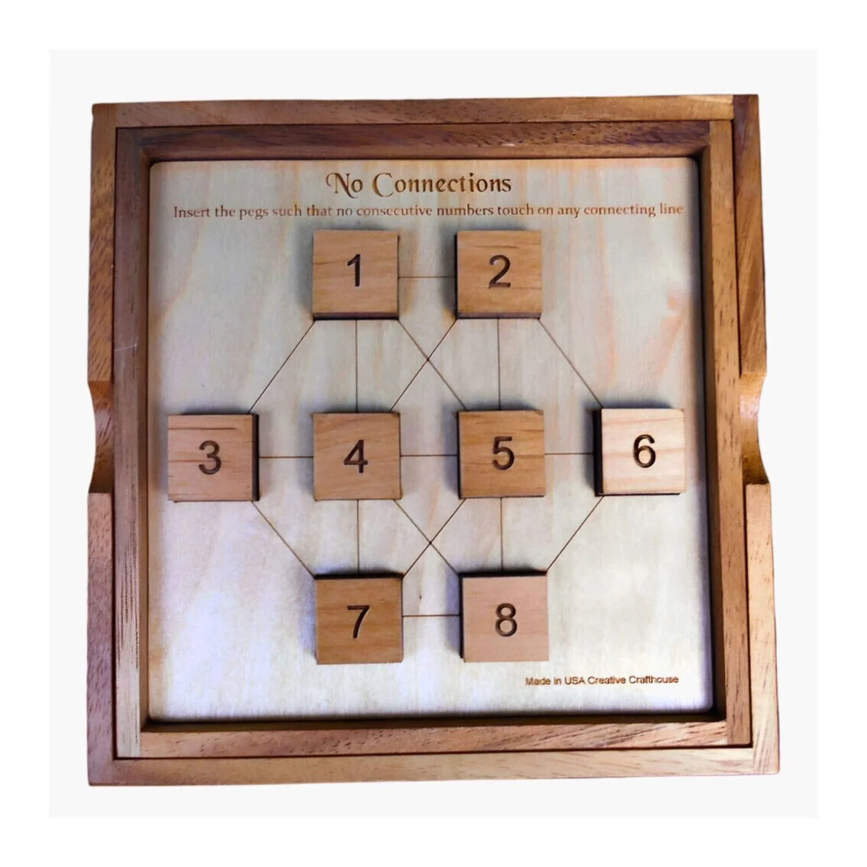 No Connection Puzzle | Wooden Brain Teaser Challenge - Creative Crafthouse